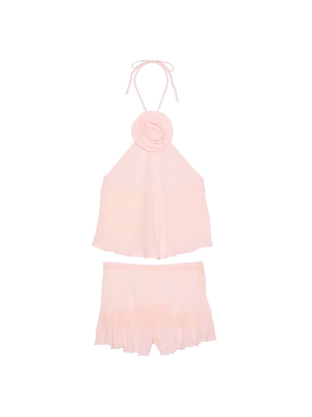 •Victorias Secret• pink chiffon rosette set